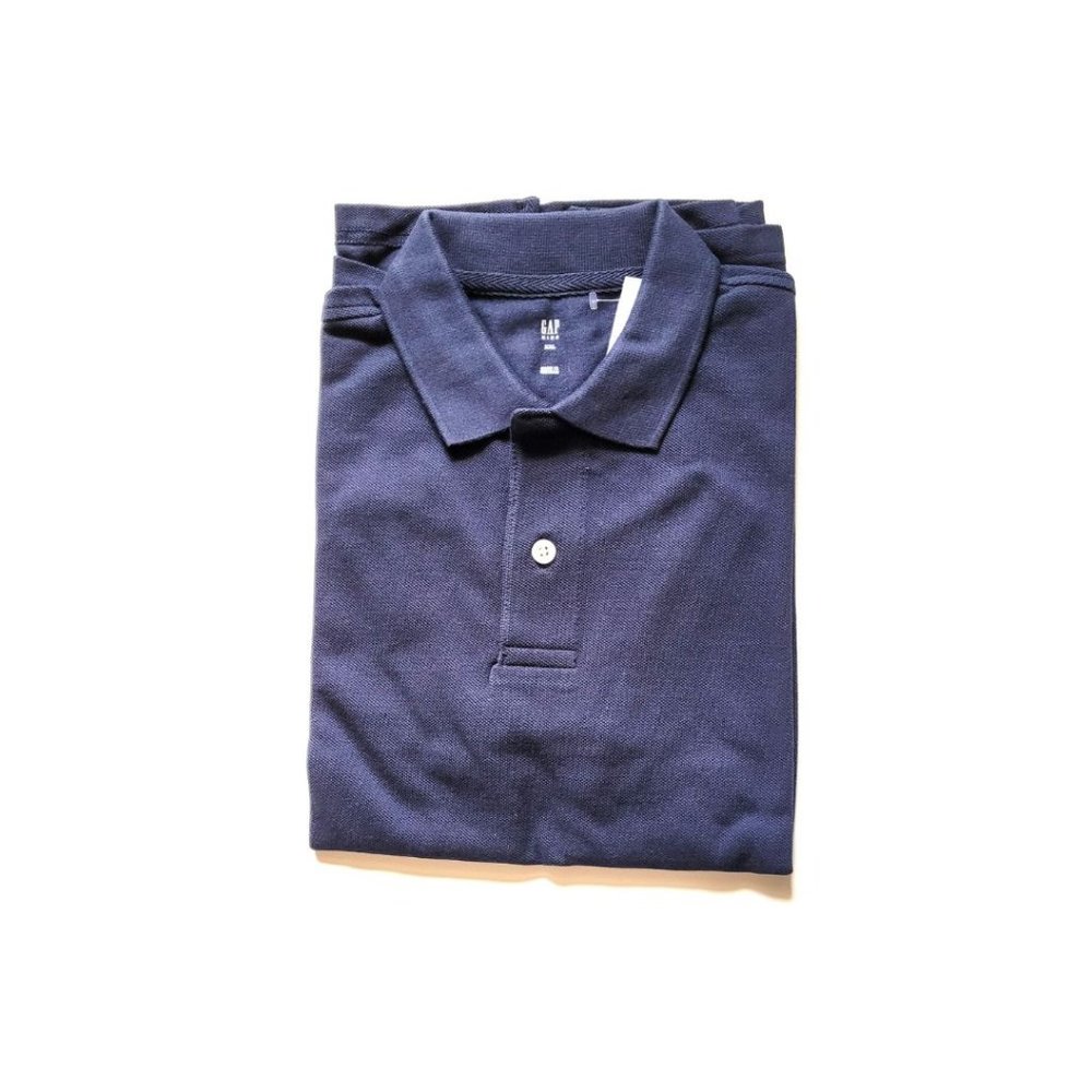 New with Tag GAP Big Boys Navy School Uniform Collared Tee Shirt XXL 14-16